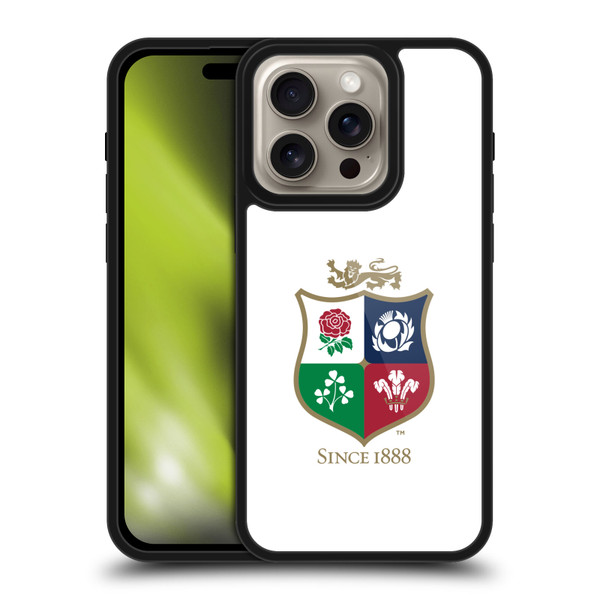 British and Irish Lions Badge White Gel Armour Case For Apple iPhone 16 Pro
