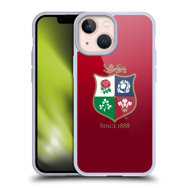 British and Irish Lions Badge Gradient Soft Gel Case for Apple iPhone 13 Mini