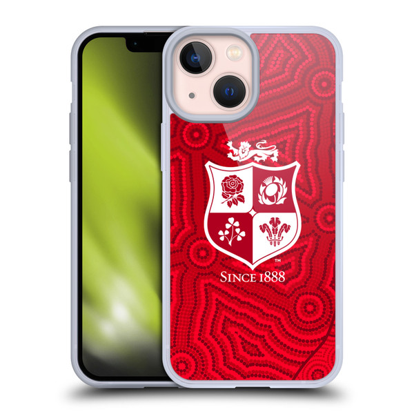 British and Irish Lions Badge Patterns Soft Gel Case for Apple iPhone 13 Mini