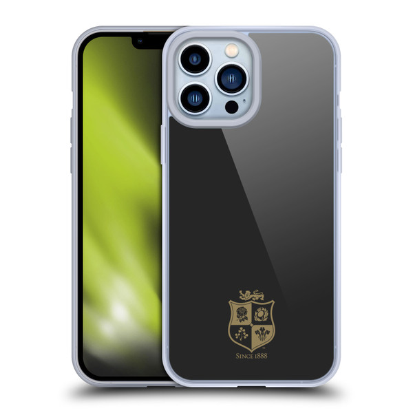 British and Irish Lions Badge Black & Gold Soft Gel Case for Apple iPhone 13 Pro Max