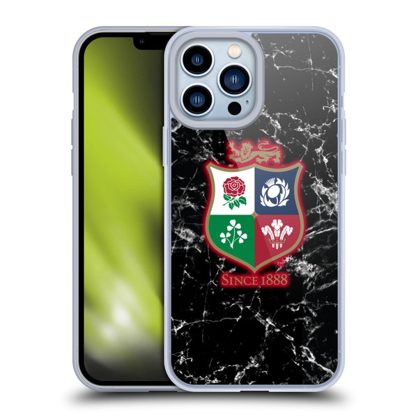 British and Irish Lions Badge Marble Soft Gel Case for Apple iPhone 13 Pro Max