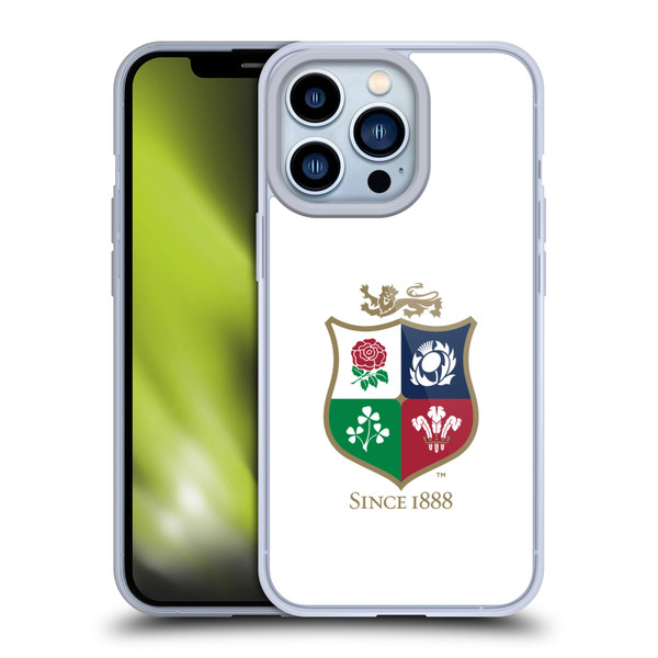 British and Irish Lions Badge White Soft Gel Case for Apple iPhone 13 Pro