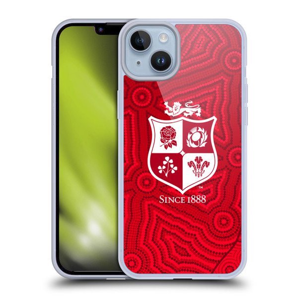 British and Irish Lions Badge Patterns Soft Gel Case for Apple iPhone 14 Plus