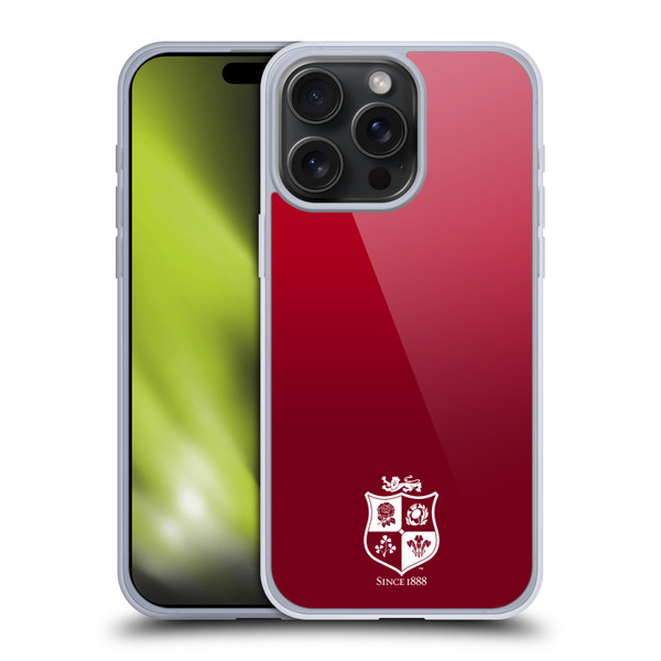 British and Irish Lions Badge Gradient Mono Soft Gel Case for Apple iPhone 15 Pro Max