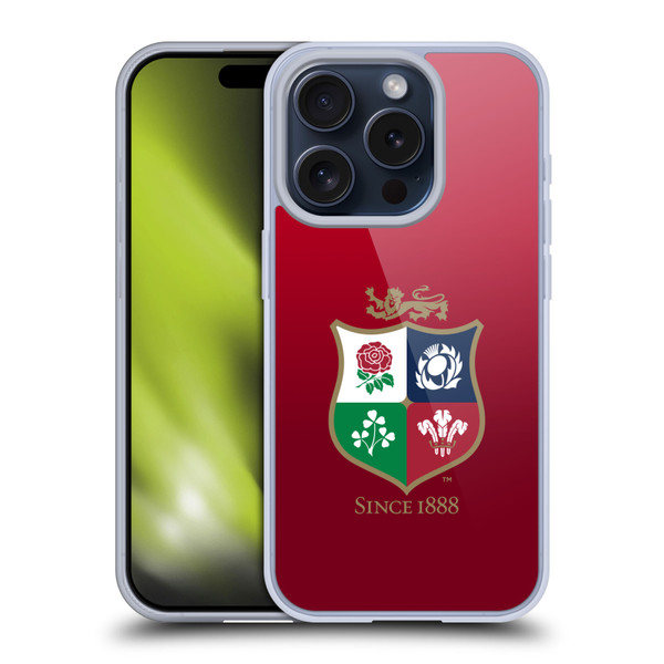 British and Irish Lions Badge Gradient Soft Gel Case for Apple iPhone 15 Pro