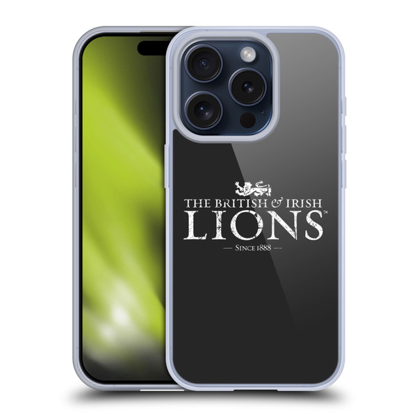 British and Irish Lions Badge Logotype Distressed Soft Gel Case for Apple iPhone 15 Pro