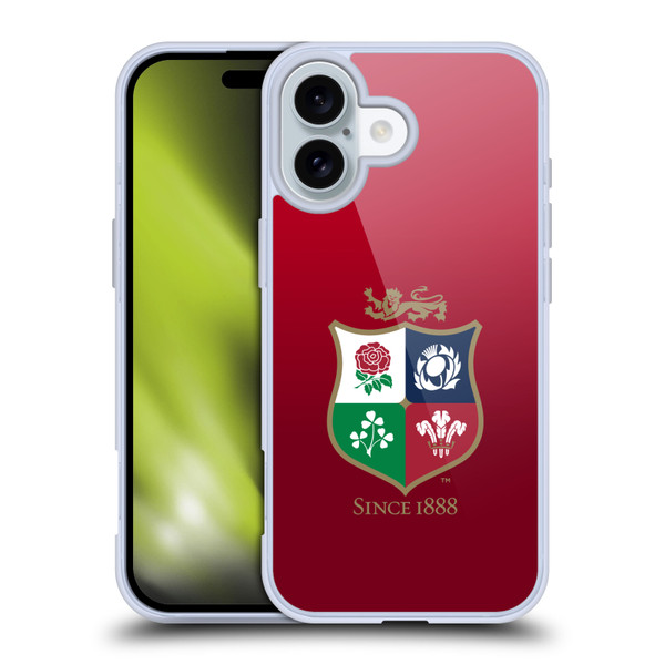British and Irish Lions Badge Gradient Soft Gel Case for Apple iPhone 16