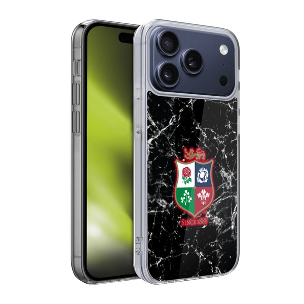 British and Irish Lions Badge Marble Soft Gel Case for Apple iPhone 17 Pro