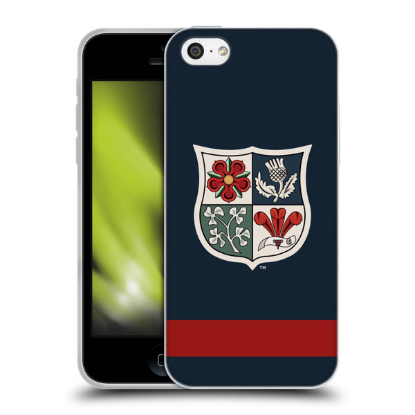 British and Irish Lions Badge Heritage Blue Soft Gel Case for Apple iPhone 5c