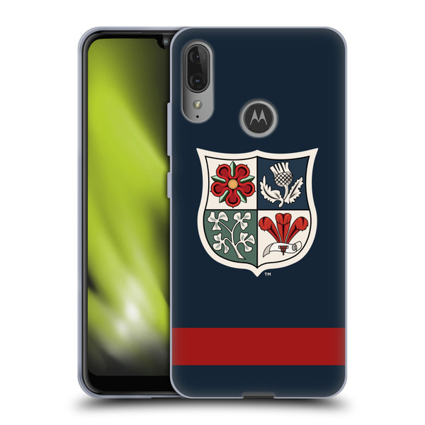 British and Irish Lions Badge Heritage Blue Soft Gel Case for Motorola Moto E6 Plus