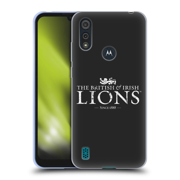 British and Irish Lions Badge Logotype Distressed Soft Gel Case for Motorola Moto E6s (2020)