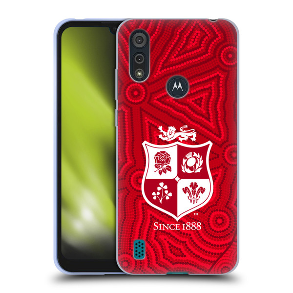 British and Irish Lions Badge Patterns Soft Gel Case for Motorola Moto E6s (2020)