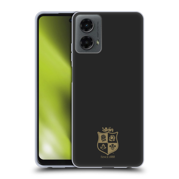 British and Irish Lions Badge Black & Gold Soft Gel Case for Motorola Moto G (2024)