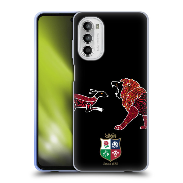British and Irish Lions Badge Wallaby VS Lion Soft Gel Case for Motorola Moto G52