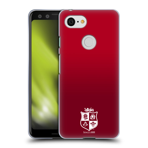 British and Irish Lions Badge Gradient Mono Soft Gel Case for Google Pixel 3