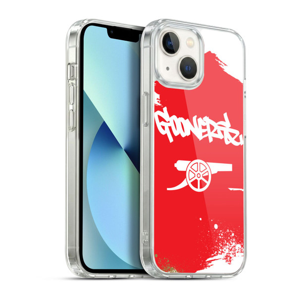 Arsenal FC Graffiti Art Gunners Soft Gel Case for Apple iPhone 13