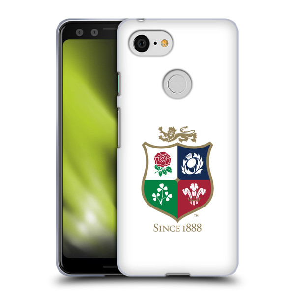 British and Irish Lions Badge White Soft Gel Case for Google Pixel 3