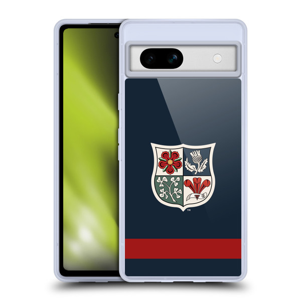 British and Irish Lions Badge Heritage Blue Soft Gel Case for Google Pixel 7a