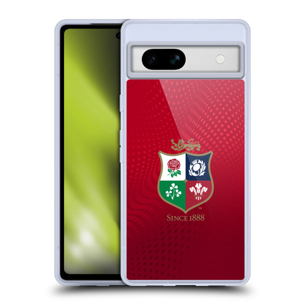 British and Irish Lions Badge Textured Soft Gel Case for Google Pixel 7a