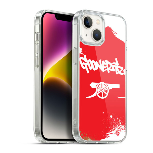 Arsenal FC Graffiti Art Gunners Soft Gel Case for Apple iPhone 14