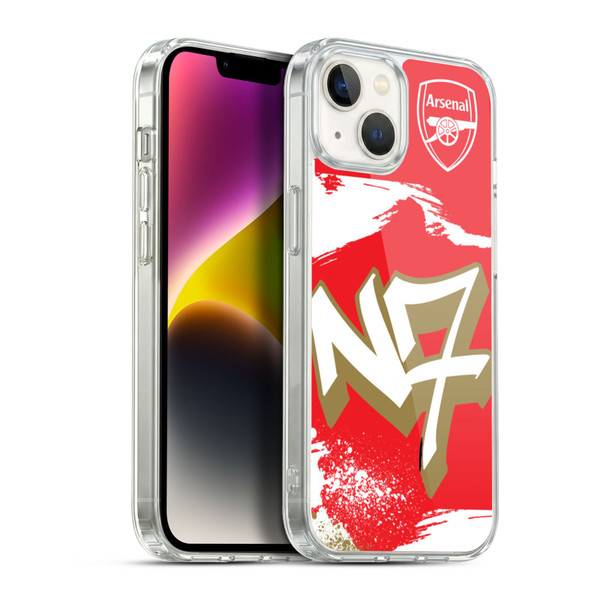 Arsenal FC Graffiti Art N7 Soft Gel Case for Apple iPhone 14 Plus & MagSafe