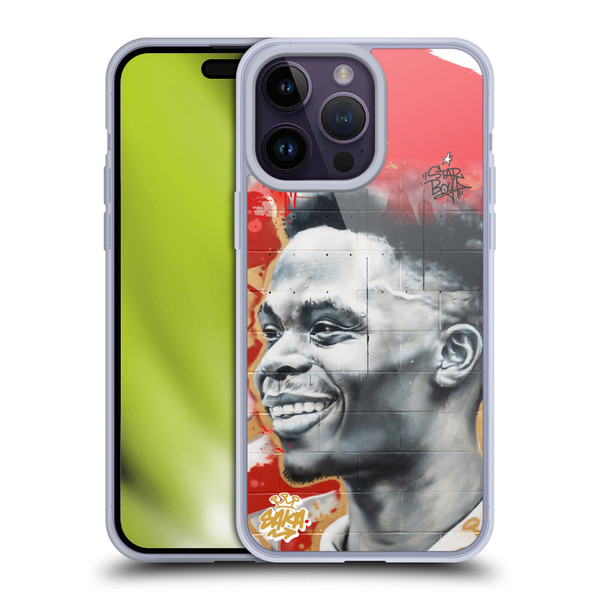 Arsenal FC Graffiti Art Saka Mural Soft Gel Case for Apple iPhone 14 Pro Max