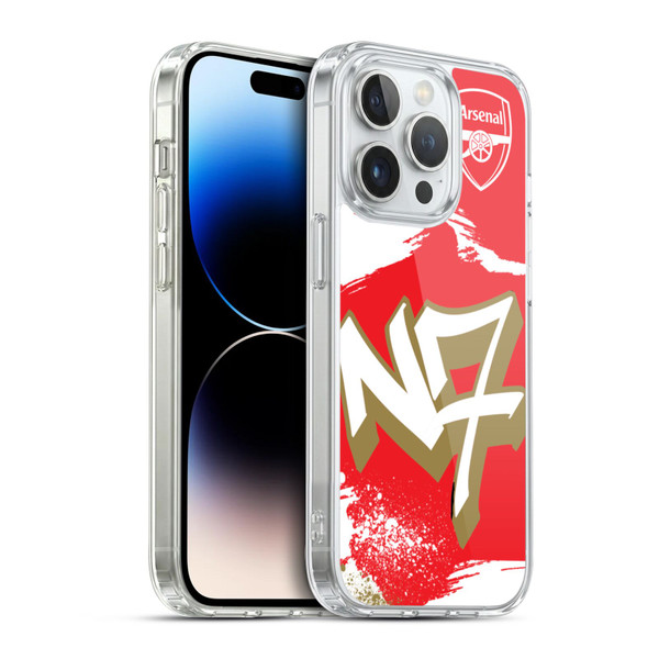 Arsenal FC Graffiti Art N7 Soft Gel Case for Apple iPhone 14 Pro & MagSafe