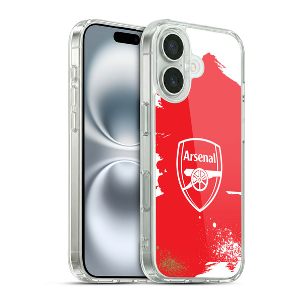 Arsenal FC Graffiti Art Crest Soft Gel Case for Apple iPhone 16 & MagSafe