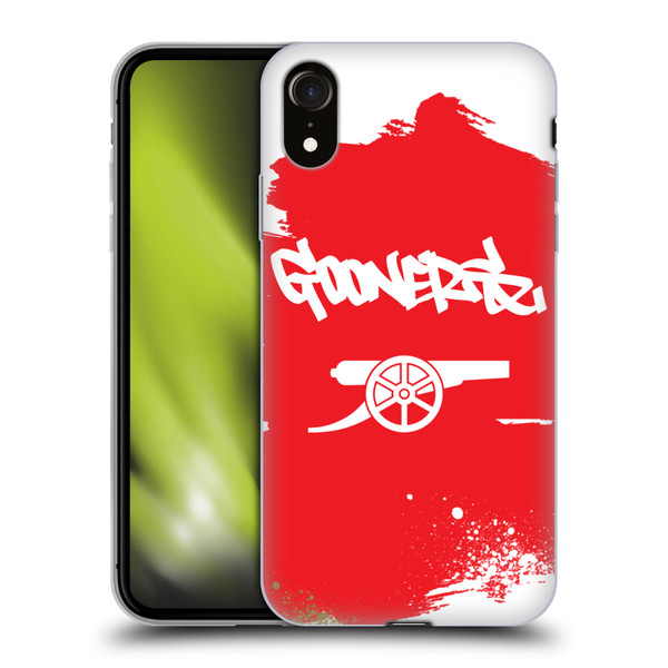 Arsenal FC Graffiti Art Gunners Soft Gel Case for Apple iPhone XR