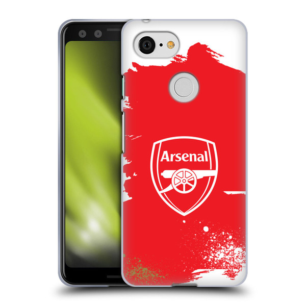 Arsenal FC Graffiti Art Crest Soft Gel Case for Google Pixel 3