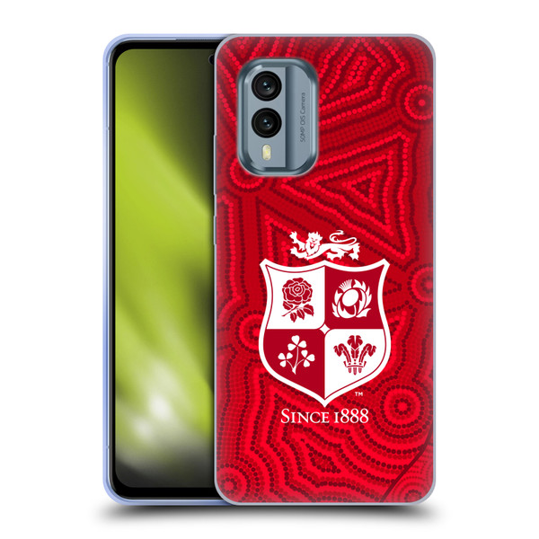 British and Irish Lions Badge Patterns Soft Gel Case for Nokia X30