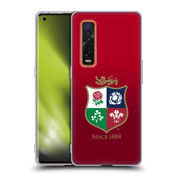 British and Irish Lions Badge Gradient Soft Gel Case for OPPO Find X2 Pro 5G