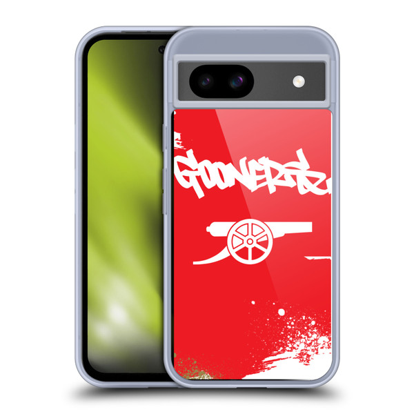 Arsenal FC Graffiti Art Gunners Soft Gel Case for Google Pixel 8a
