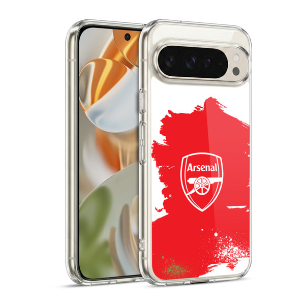 Arsenal FC Graffiti Art Crest Soft Gel Case for Google Pixel 9 / Pixel 9 Pro