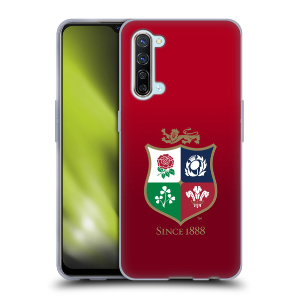 British and Irish Lions Badge Gradient Soft Gel Case for OPPO Find X2 Lite 5G