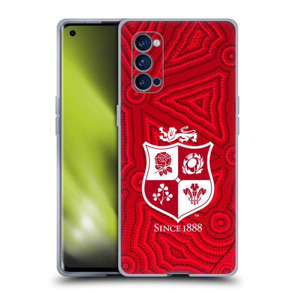 British and Irish Lions Badge Patterns Soft Gel Case for OPPO Reno 4 Pro 5G