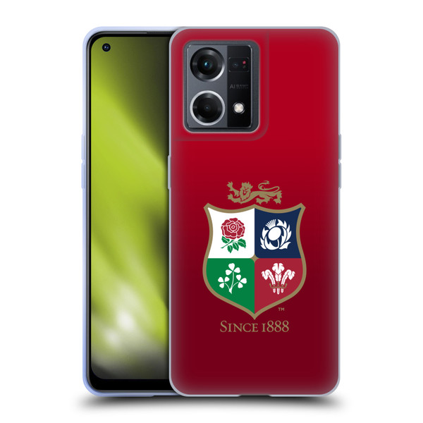 British and Irish Lions Badge Gradient Soft Gel Case for OPPO Reno8 4G