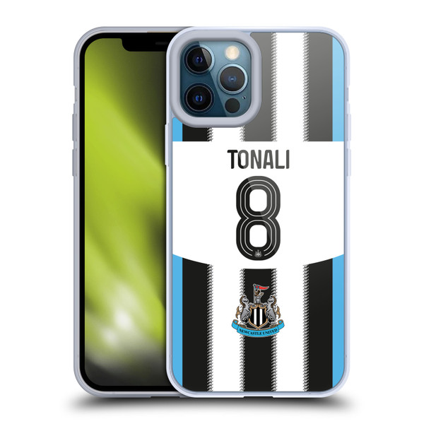 Newcastle United Football Club 2025/26 Players Home Kit 1st Group Sandro Tonali Soft Gel Case for Apple iPhone 12 Pro Max