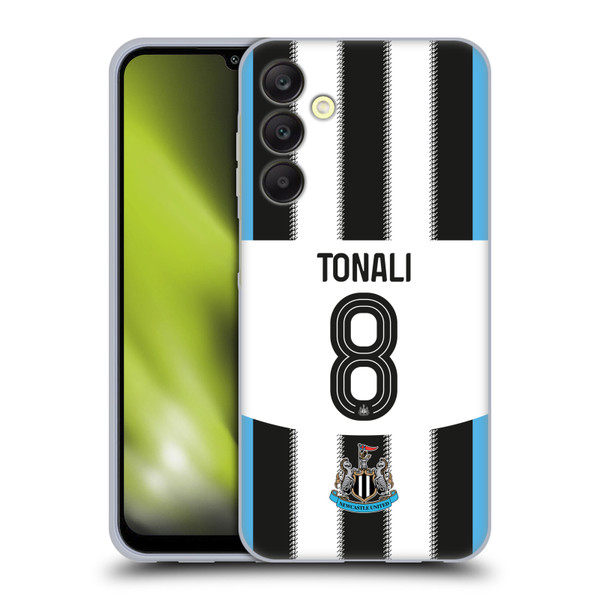 Newcastle United Football Club 2025/26 Players Home Kit 1st Group Sandro Tonali Soft Gel Case for Samsung Galaxy A25 5G