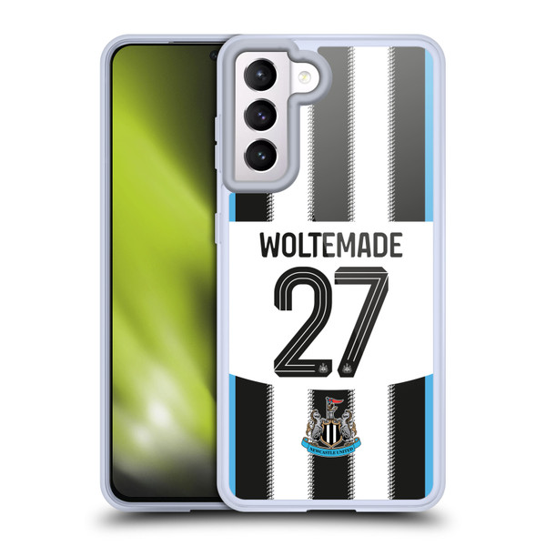 Newcastle United Football Club 2025/26 Players Home Kit 1st Group Nick Woltemade Soft Gel Case for Samsung Galaxy S21 5G