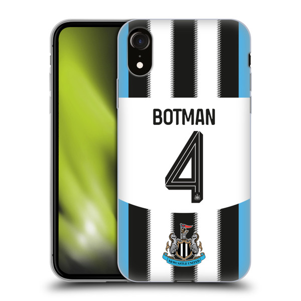 Newcastle United Football Club 2025/26 Players Home Kit 2nd Group Sven Botman Soft Gel Case for Apple iPhone XR