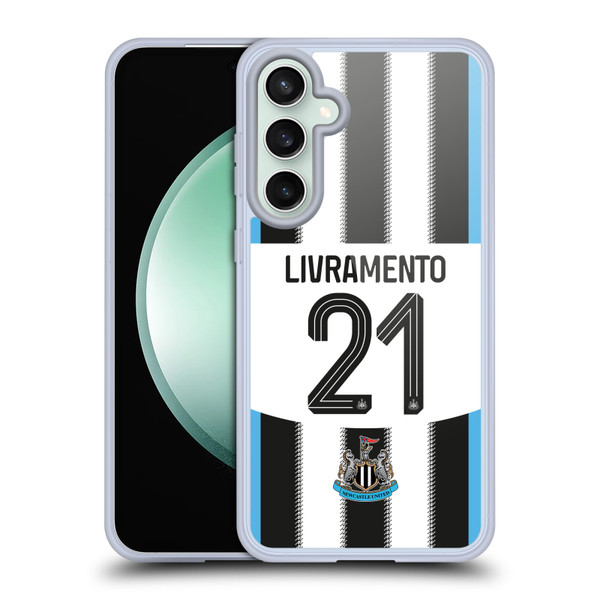 Newcastle United Football Club 2025/26 Players Home Kit 2nd Group Valentino Livramento Soft Gel Case for Samsung Galaxy S23 FE 5G
