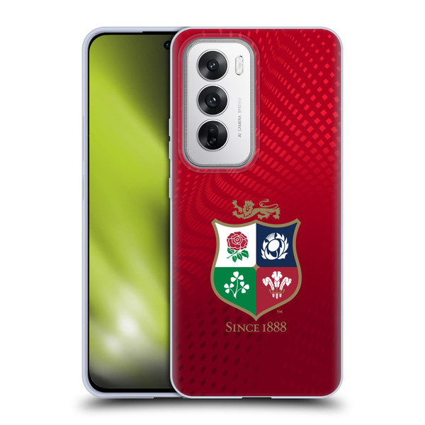 British and Irish Lions Badge Textured Soft Gel Case for OPPO Reno12 5G