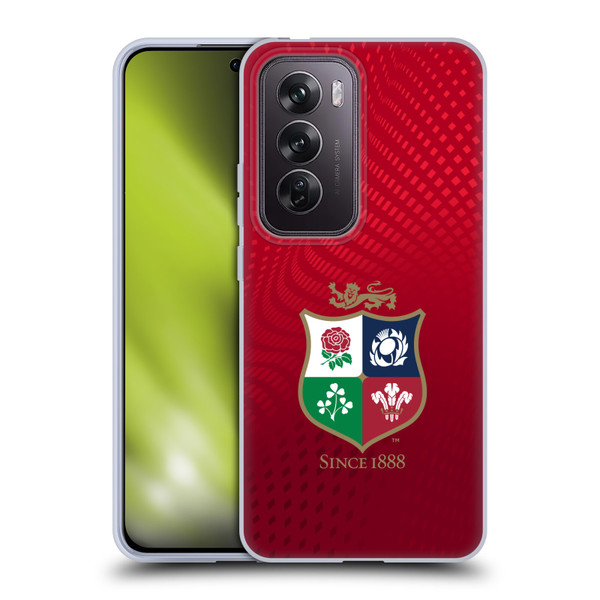 British and Irish Lions Badge Textured Soft Gel Case for OPPO Reno12 Pro 5G