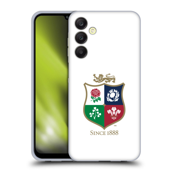 British and Irish Lions Badge White Soft Gel Case for Samsung Galaxy A25 5G