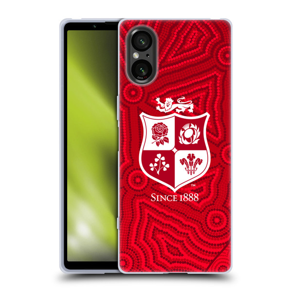 British and Irish Lions Badge Patterns Soft Gel Case for Sony Xperia 5 V 5G