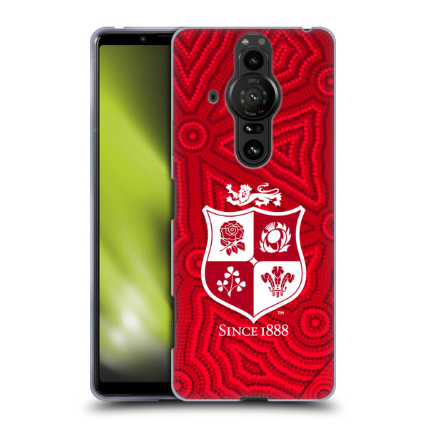 British and Irish Lions Badge Patterns Soft Gel Case for Sony Xperia Pro-I