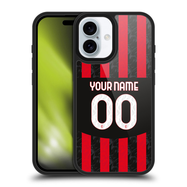 Custom Customised Personalised AC Milan 2024/25 Kit Home Gel Armour Case For Apple iPhone 16