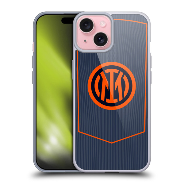 Fc Internazionale Milano 2025/26 Crest Kit Third Soft Gel Case for Apple iPhone 15