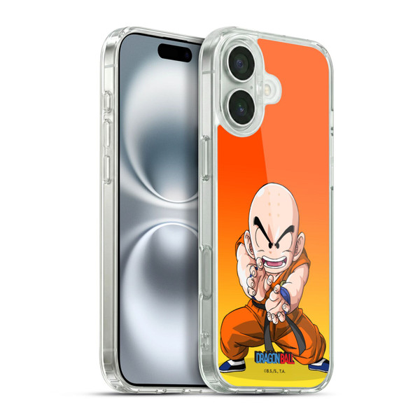 Dragon Ball Characters Krillin Soft Gel Case for Apple iPhone 16 Plus & MagSafe